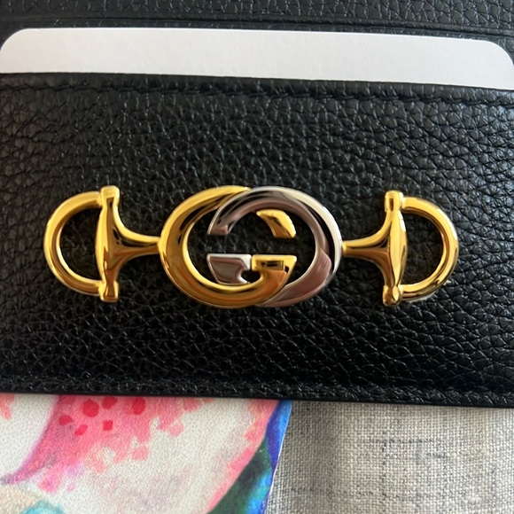 🆕💯% Authentic Gucci Card Case - Card Wallet - Gucci Zumi Black Leather - Picture 3 of 3